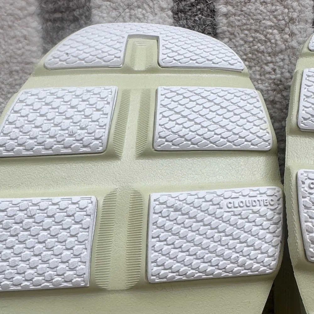 On Running Cloudmonster Women's Light Yellow Mesh Sneakers size 9.5